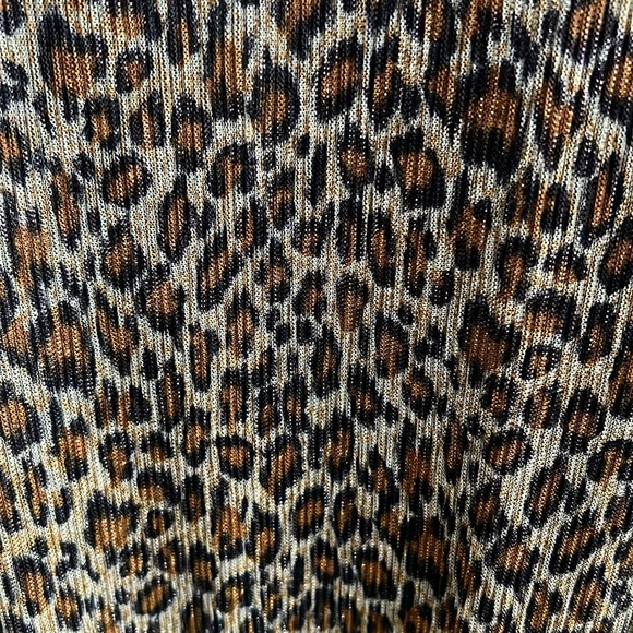 Sam Edelman metallic leopard print high low dress - Picture 8 of 9